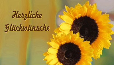 Glückwunschkarte Sonnenblumen