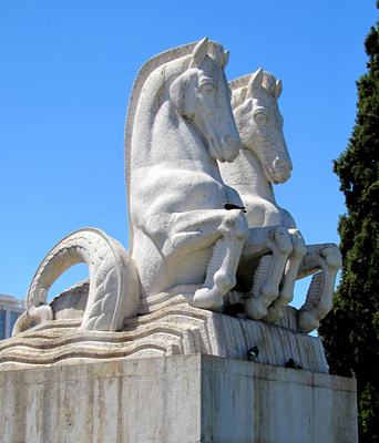 Pferdestatue in Belem (Lissabon)