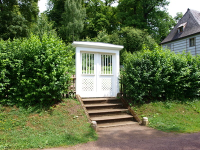 Eingang zu Goethes Gartenhaus