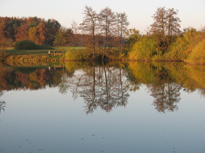 Abendsonne am herbstlichen See