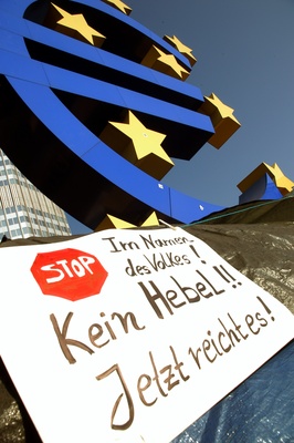 Camp von Occupy Frankfurt vor der EZB
