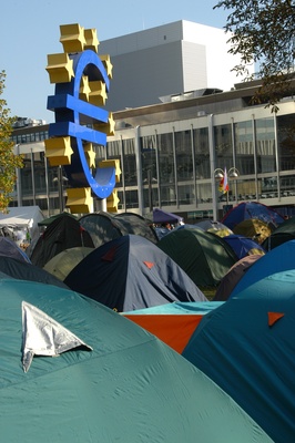 Camp von Occupy Frankfurt vor der EZB