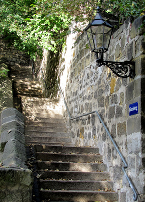 Quedlinburg, Stufen zum Münzenberg