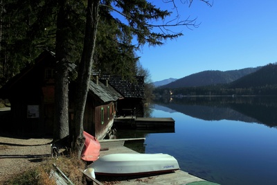 Die Bootshütte am Erlaufsee