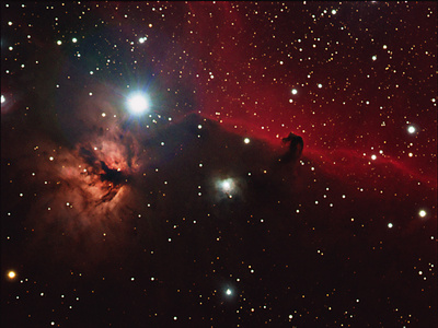 Flammen und Pferdekopfnebel im Sternbild Orion