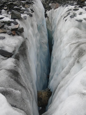 Neuseeland - Gletscherspalte