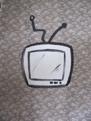Graffiti-Fernseher