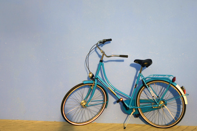 blaues Fahrrad