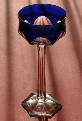 Bleikristallglas (blau)
