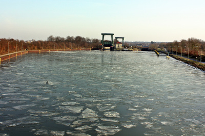 Eis auf dem Wesel-Datteln-Kanal