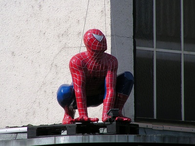 Spiderman hält Ausschau nach Kunden