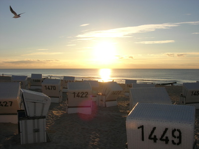 Strand beim Sonnenuntergang