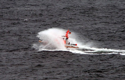 Seenotrettungskreuzer-Beiboot bei Helgoland