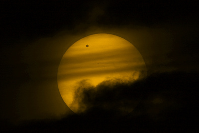 Venusbedeckung der Sonne mit Wolken