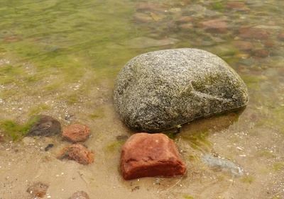 Steine am Ostseestrand auf Usedom