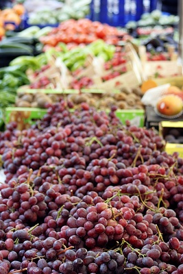 Weintrauben auf dem Markt