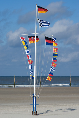 Norderney, Fahnenmast am FKK-Strand