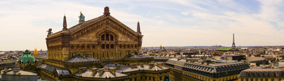 Paris-Panorama mit Oper und Eiffelturm