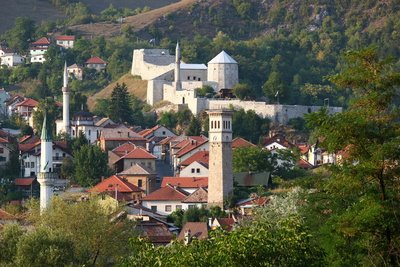 Blick über die osmanische Altstadt von Travnik