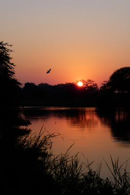Sonnenuntergang am Sabie-River