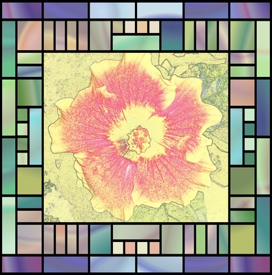 Blumen-Glasscheibe