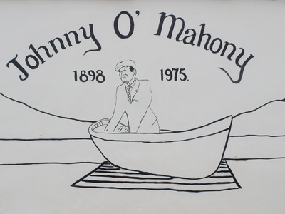 Schild eines Iren auf dem Boot