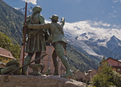 Denkmal der Erstbesteigung des Mt.Blanc
