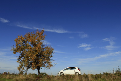 fahrt durch den goldenen herbst