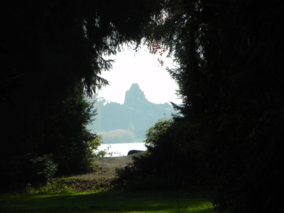Blick auf die Insel Stein im Wörlitzer Park