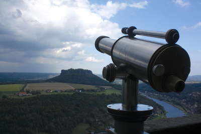 Aussicht von Burg Königstein (Richtung Lilienstein)