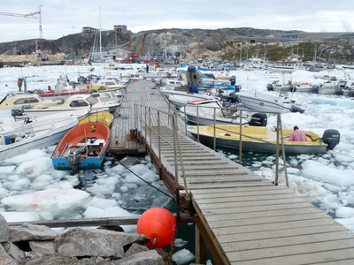 Hafen in Ilulissat ( Grönland )