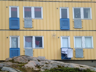 Fassade eines Hauses in Ilulissat  ( Grönland )