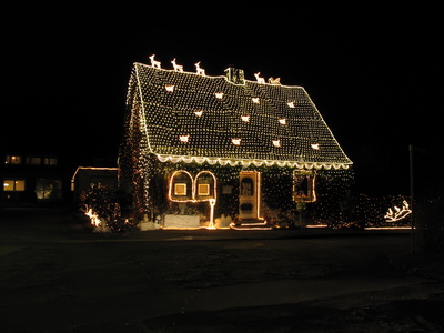 Beleuchtetes Weihnachtshaus 2010