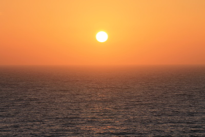 Sonnenuntergang auf hoher See