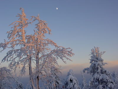 Winterabend am Fichtelberg