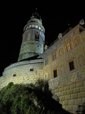 Burg, Böhmisch Krumau bei Nacht_2
