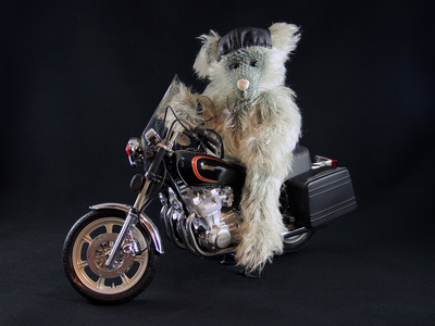 Teddy Klaus auf Motorrad