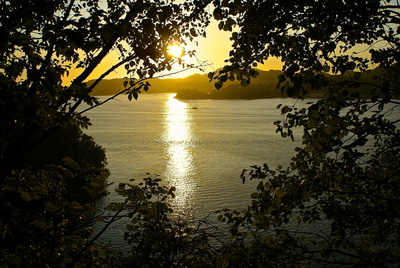Sonnenuntergang im Fjord