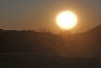 Sonnenuntergang in der Sandgrube