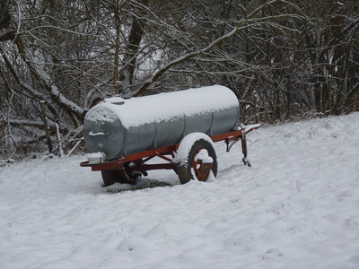 Wasserwagen im Winter