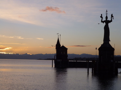 Sonnenaufgang in Konstanz am Bodensee