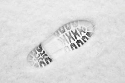Fußspur IV - Stiefel im Schnee
