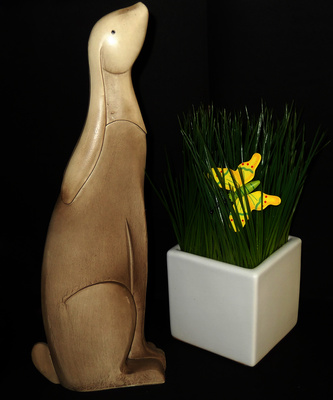 Hase mit Grün