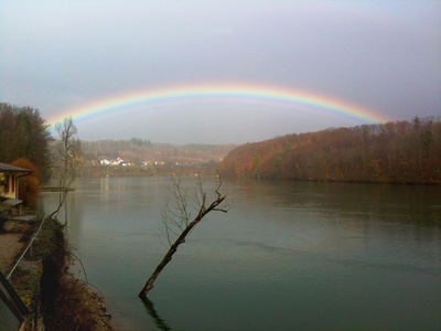 Regenbogen über´m Rhein bei Rheinfelden