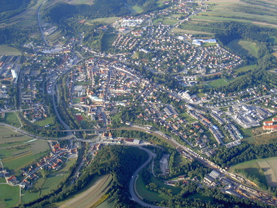 Zwettl-Niederösterreich Luftaufnahme Stadt
