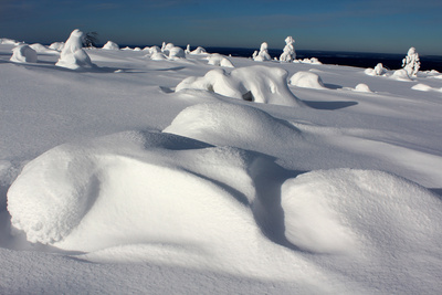 Schneelandschaft Finnisch Lappland
