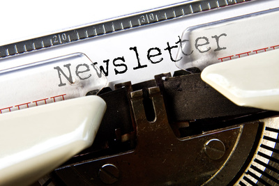 Newsletter auf Schreibmaschine