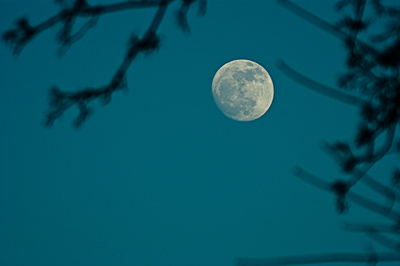 Mond am blauen Himmel Mond am blauen Himmel