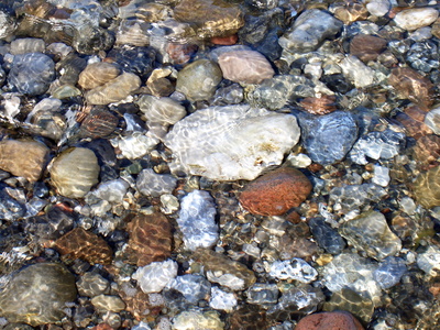 Steine unter Wasser