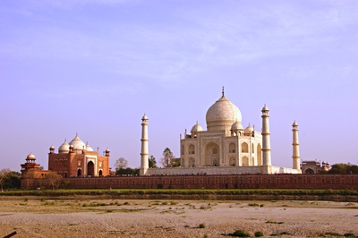 Am Yamuna Flussufer gegenüber des Taj Mahal  1